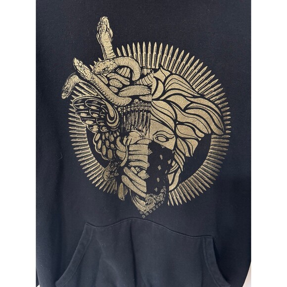Crooks & Castles Medusa/snakes black hoodie medium - Picture 2 of 4